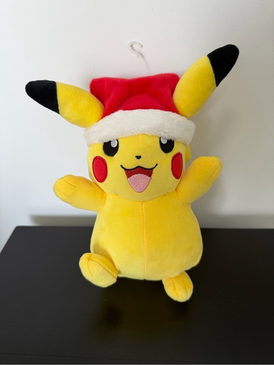 Pokemon Other - Pokémon Pikachu Plush Toy with Santa Hat - Yellow Holiday Plush